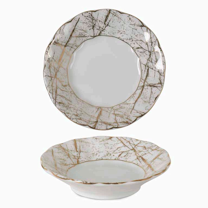 Ipek White Gold Porcelain Tea Saucer 6pcs