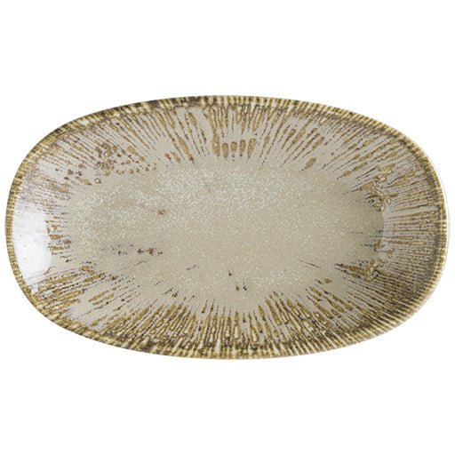 Bonna Cream Porcelain Sand Oval Plate 15x8.5cm