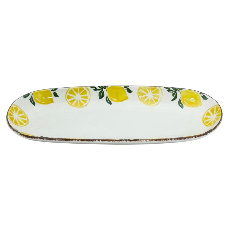 Balsa Lemon Porcelain Oval Plate