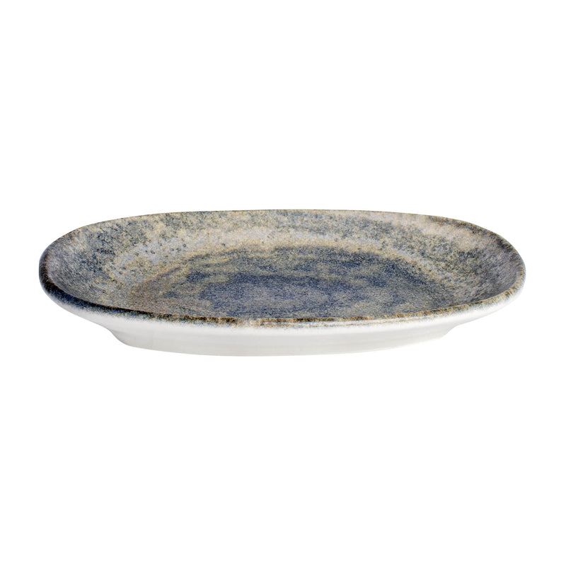 Bonna Green Stone Porcelain Omnia Oval Plate 15cm