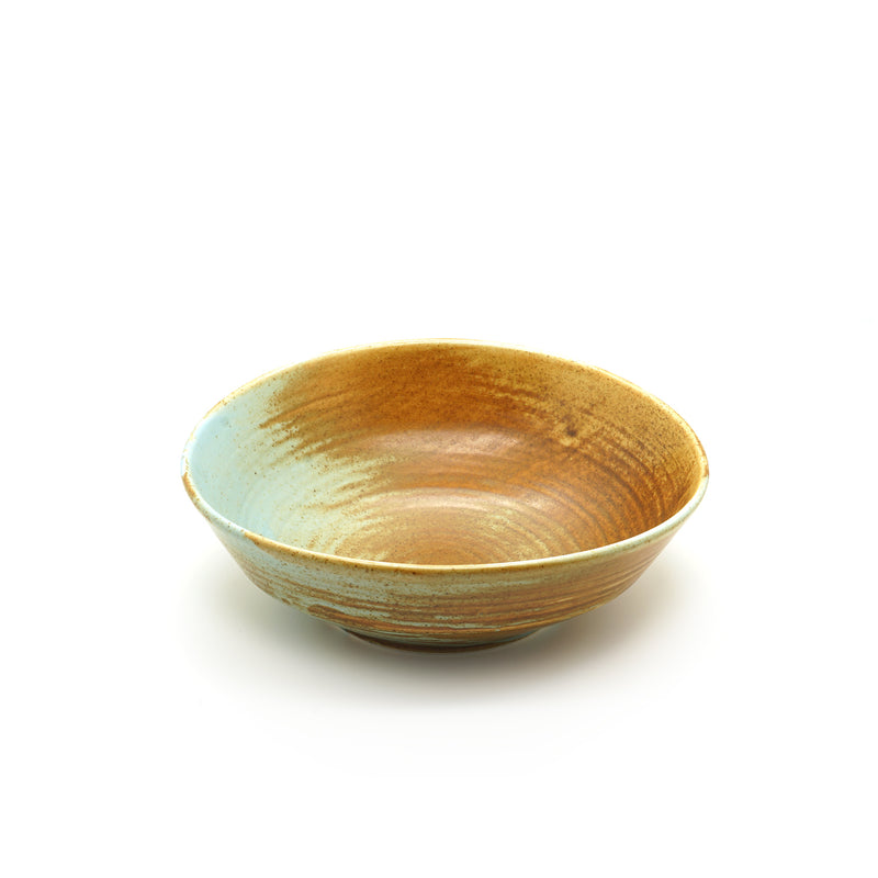 Bonna Green Brown Porcelain Coral Bowl 19cm