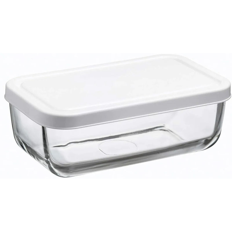 Pasabahce Snowbox Storage Container With Lid Set of 2