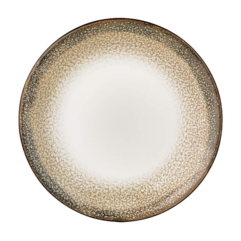 By Bone Green Patterned Porcelain Spazio Zest Flate Plate 19cm