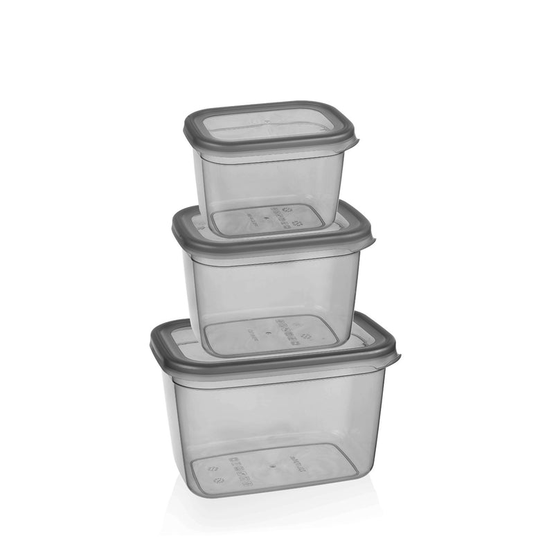 Qlux Black Plastic Colony Extra Saver Box Set 3pcs