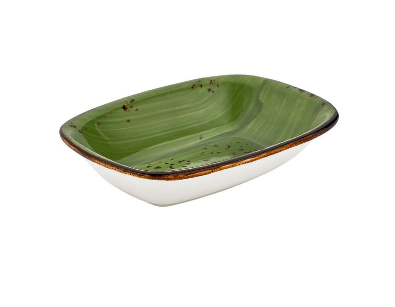 By Bone Green Porcelain Breeze Zest Rectangular Plate 18cm