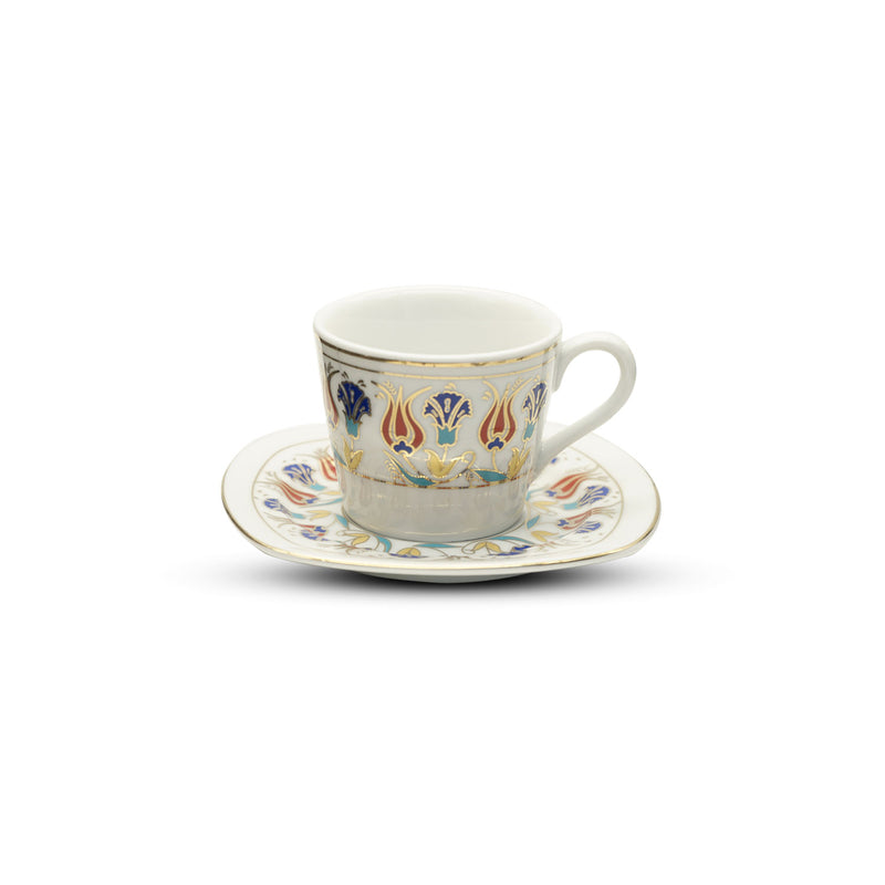 Ipek Patterned Porcelain Turkish Coffee Set 12pcs