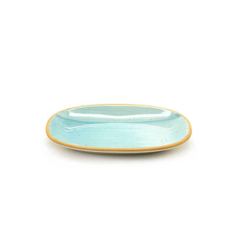 Bonna Turquoise Porcelain Aqua Oval Plate 19cm