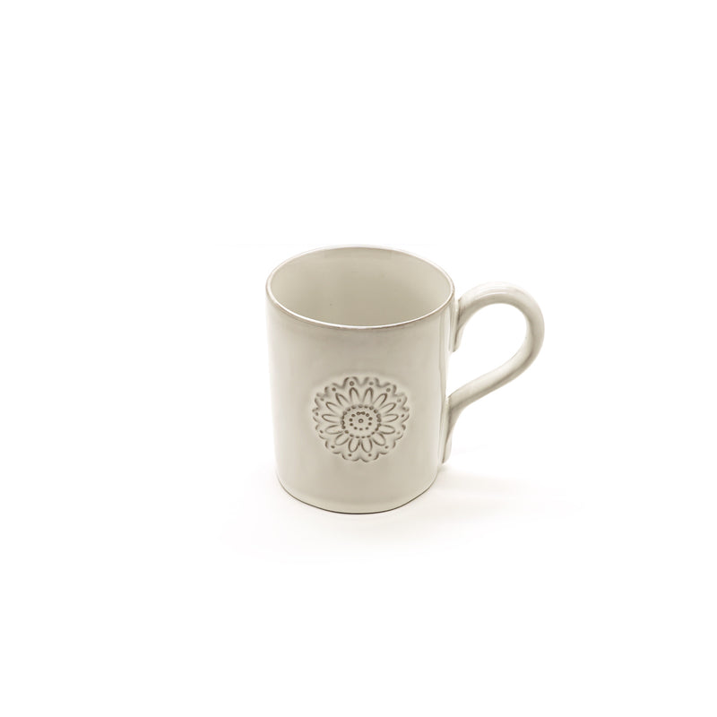 Jumbo White Grey Porcelain Lord Mug 31cc