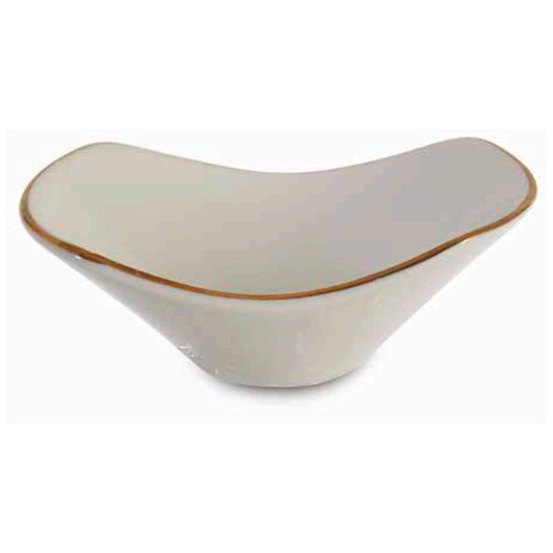 Ipek White Porcelain Boat Style Sauce Bowl Set Of 6 9*6.5cm
