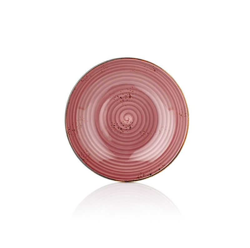By Bone Purple Stone Porcelain Rose Flavor Deep Plate 23cm