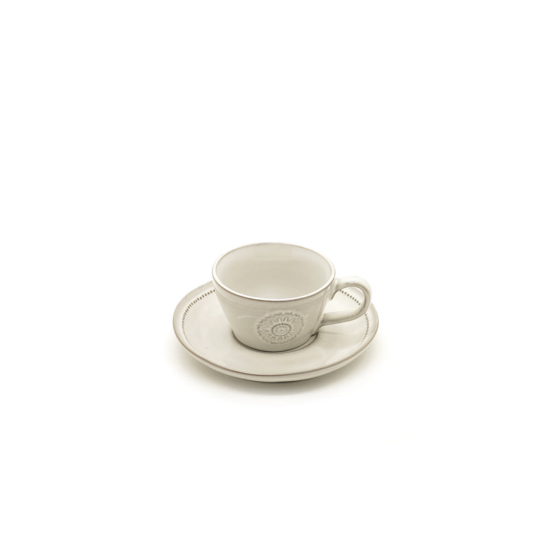 Jumbo White Grey Porcelain Lord Tea Cup 140cc