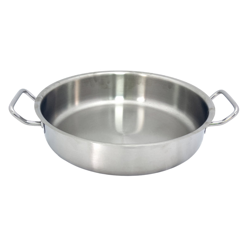 Kayalar Silver Stainless Steel Wide Shallow Cookers 35*9cm