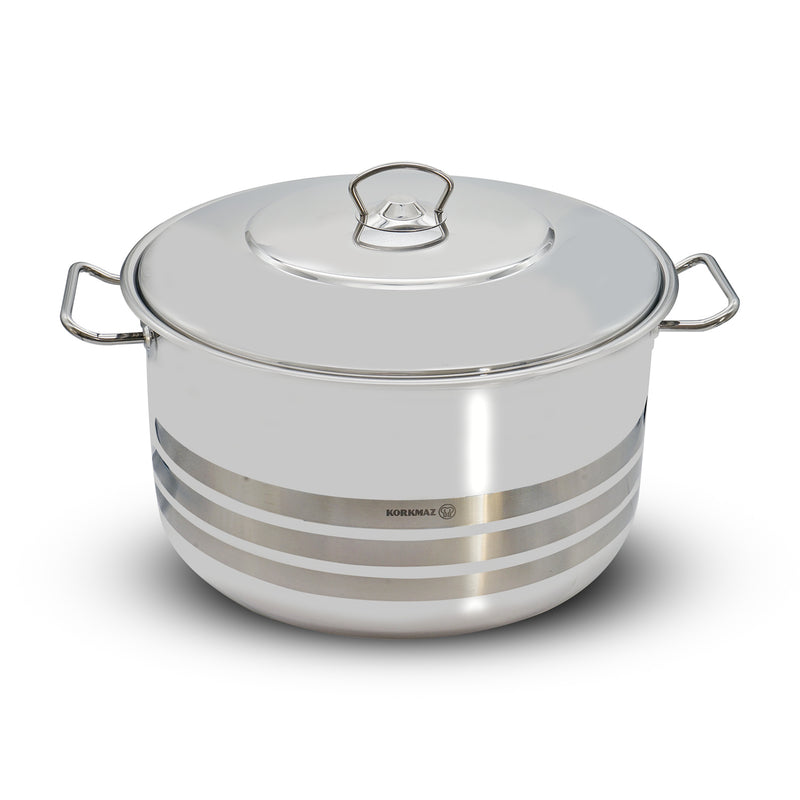 Korkmaz Silver Steel Mega Pot 20lt 36x22cm
