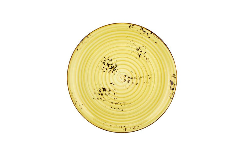 By Bone Yellow Stone Porcelain Sun Zest Flat Plate 15cm