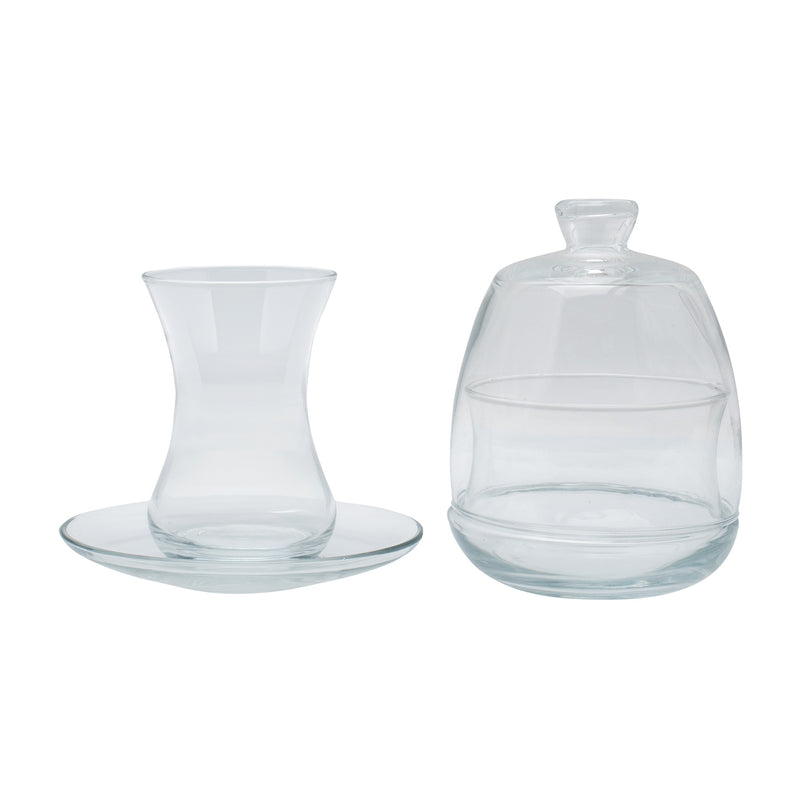 Lav Glass Basak Tea Time Set with Sugar Bowl 12pcs
