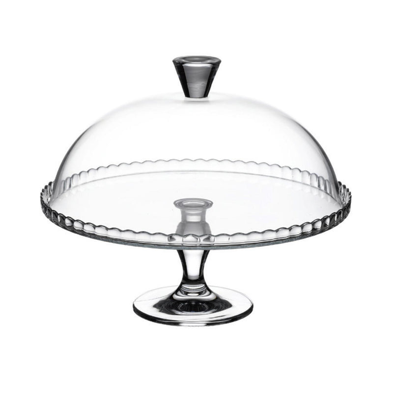 Pasabahce Glass Cake Stand With Lid