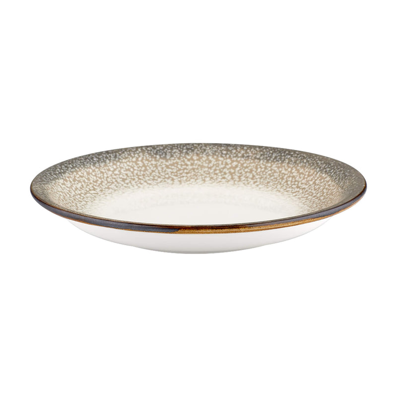 By Bone White Green Porcelain Spazio Flavor Deep Plate 25cm