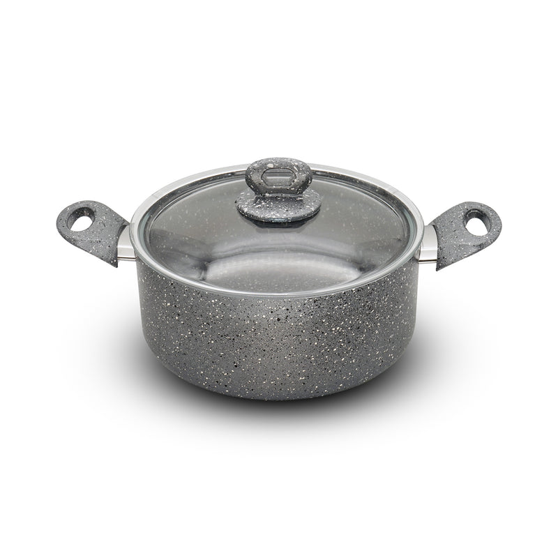 Akpa Grey Granite Deep Pot 26cm