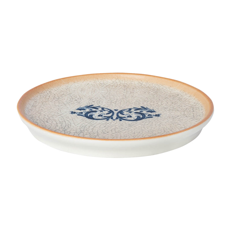 Bonna Stone Blue Porcelain Hygge Flat Plate 16cm
