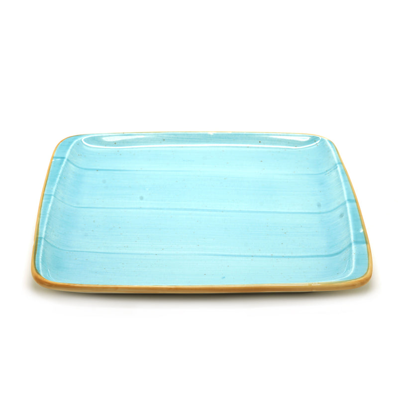 Bonna Turquoise Porcelain Aqua Flat Plate 28cm