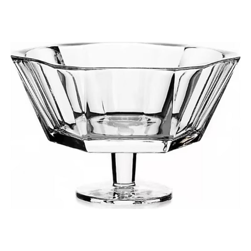 Nude Clear Glass Reflection Footed Bowl
