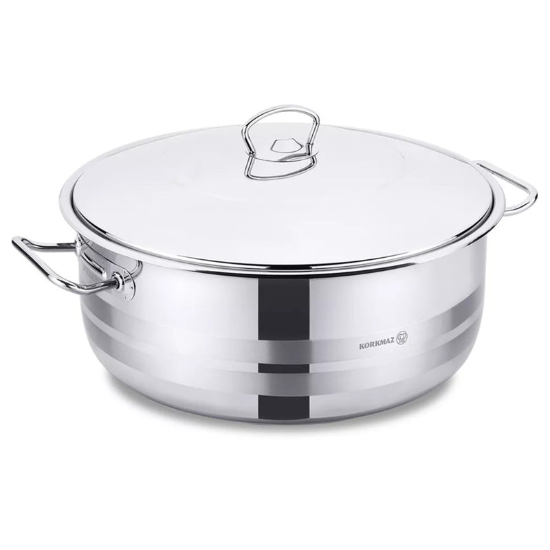 Korkmaz Silver Steel Mega Pot 6.5lt 28x11cm