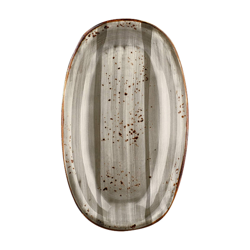 By Bone Gren Stone Porcelain Supreme Oval Plate 24cm