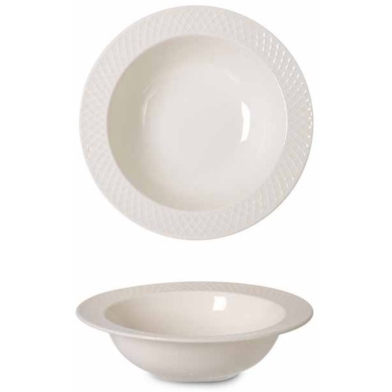 Ipek White Porcelain Soup Bowl
