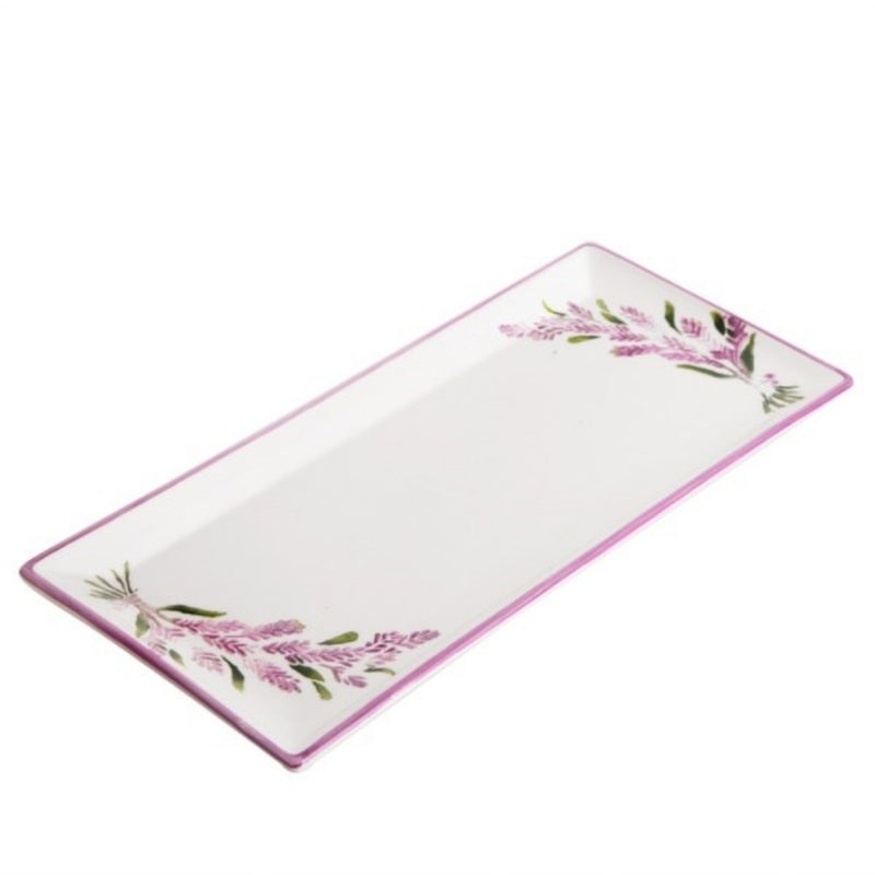 Balsa White Porcelain Lavender Big Baton Plate
