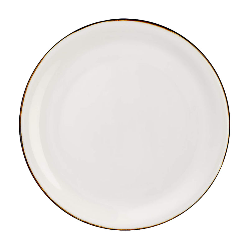 By Bone White Porcelain Gleam Flate Plate 19cm