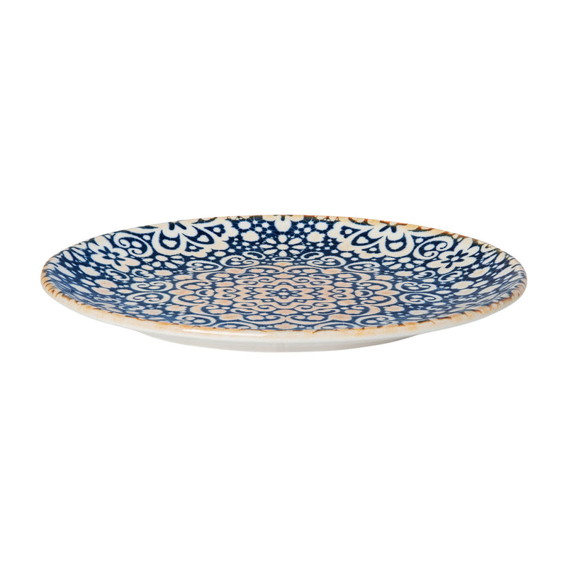 Bonna Blue Patterned Porcelain Alhambra Oval Plate 25cm
