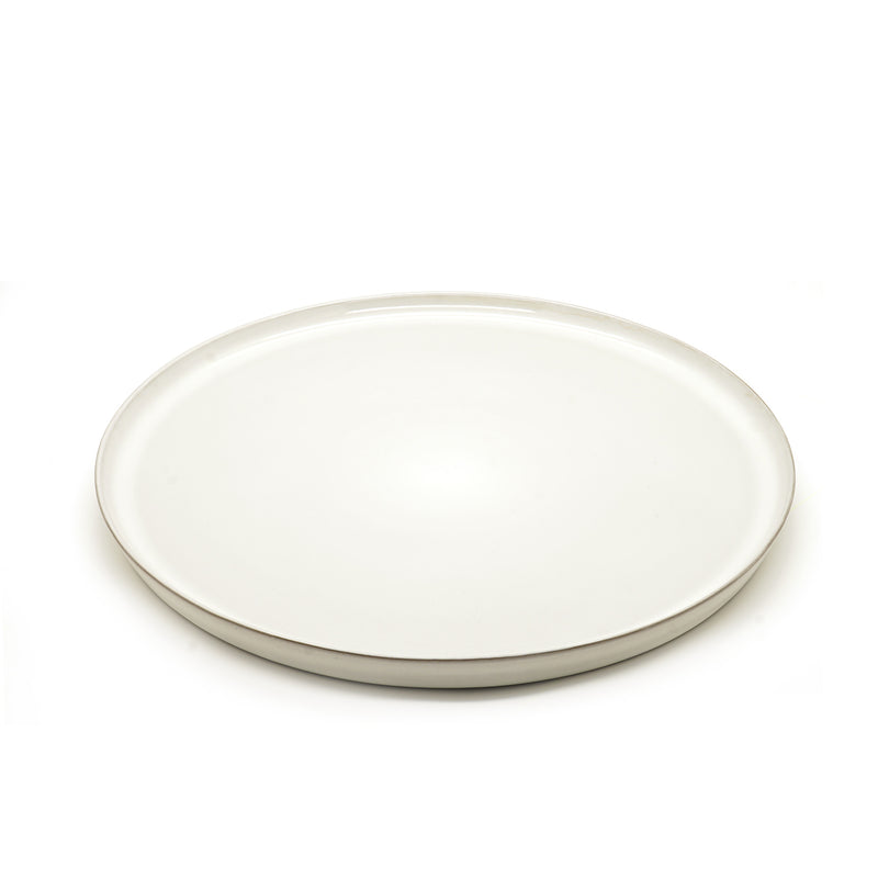 Jumbo White Grey Porcelain Lord Uniq Plate 26cm