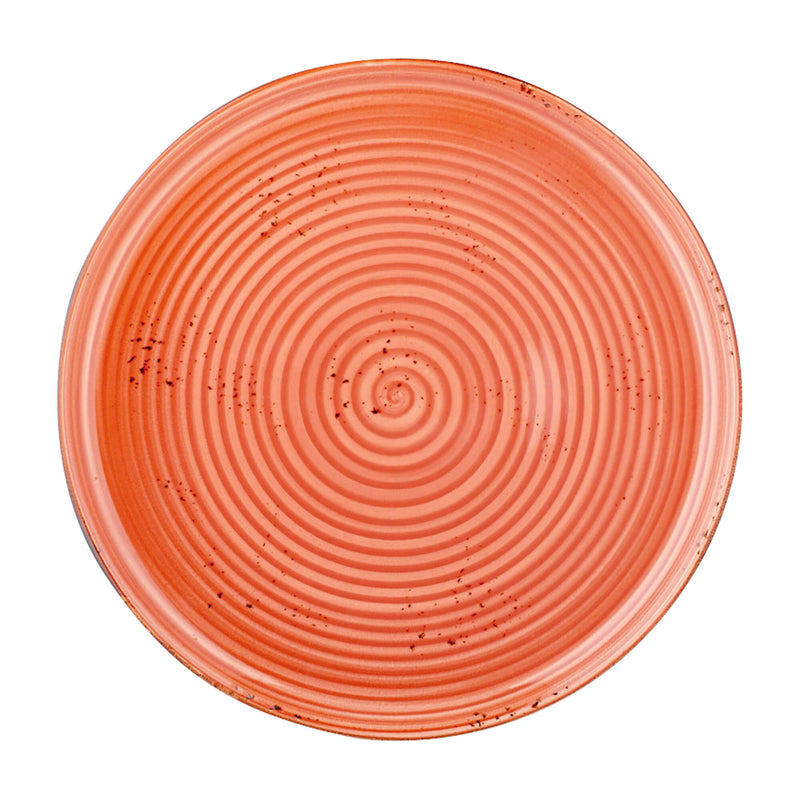 By Bone Orange Porcelain Laterite Zest Flat Plate 23cm