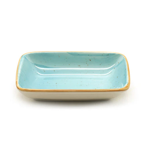 Bonna Green Stone Porcelain Aqua Flate Plate 17cm