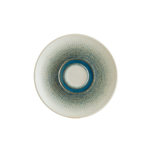 Bonna White Green Porcelain Sway Flat Plate 19cm