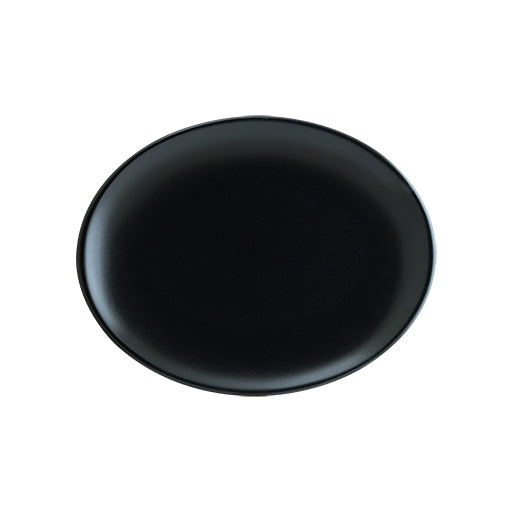 Bonna Black Porcelain Notte Oval Plate 31cm