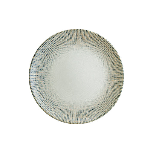 Bonna White Green Porcelain Sway Flat Plate 23cm