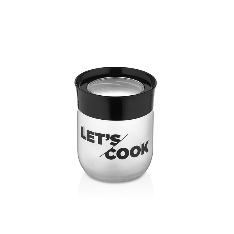 Qlux Black Rainbow Cookery Jar 425cc