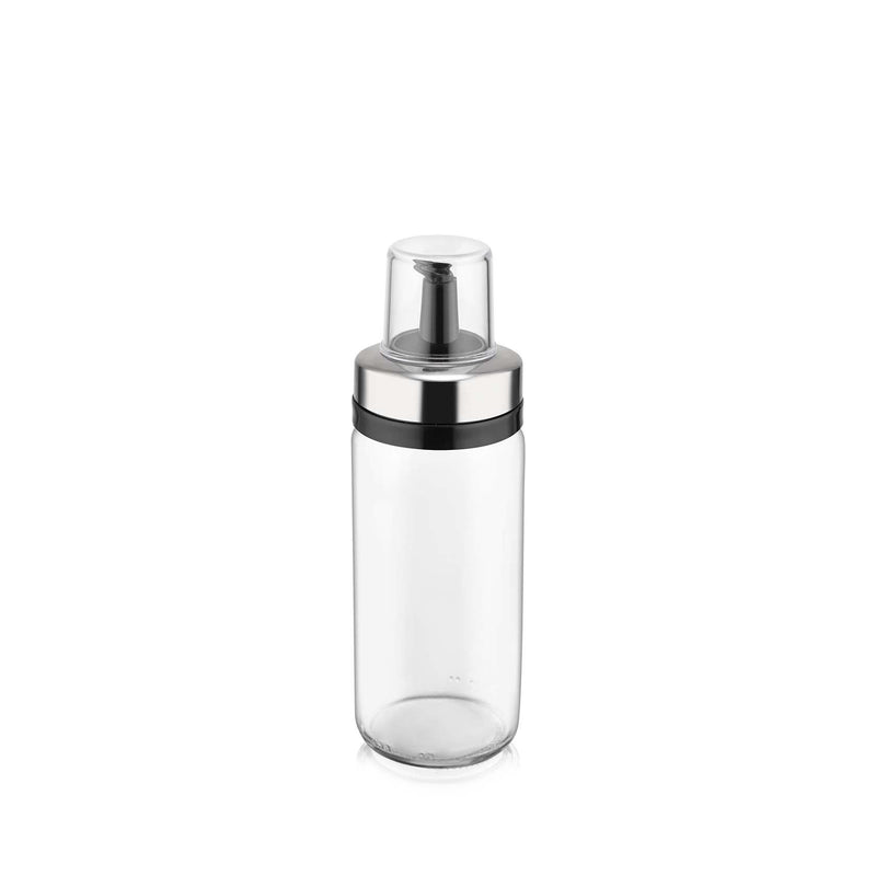 Qlux Glass Premium Metal Oil &Vinegar Cruet