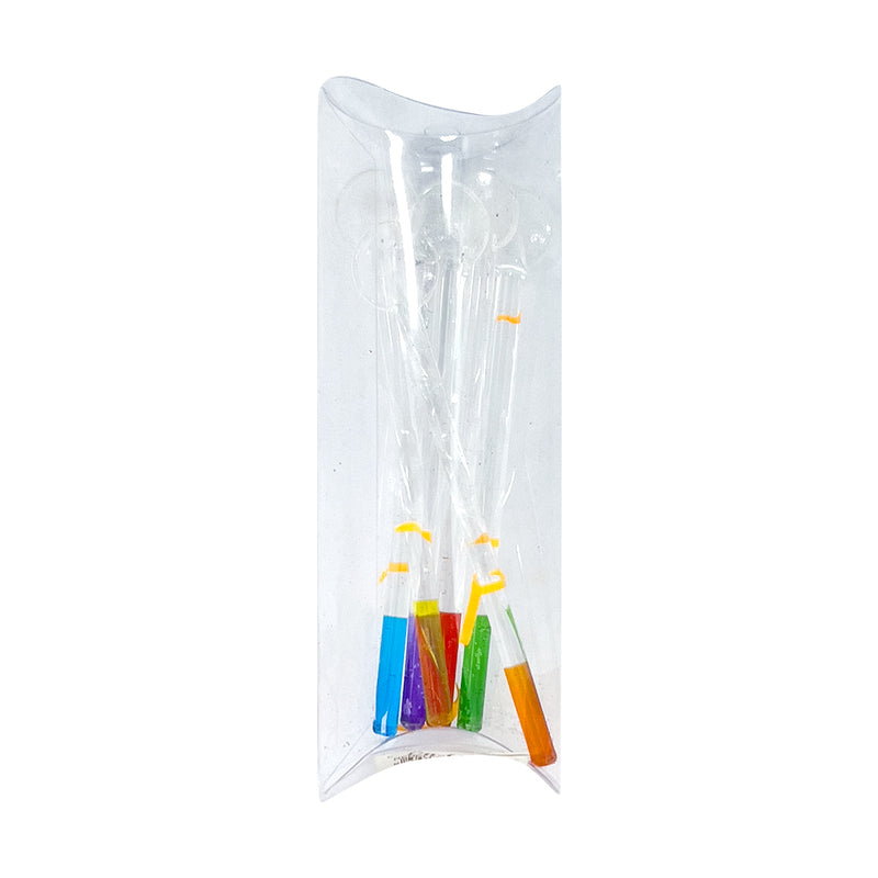 Un-Cam Multi Coloured Glass Tea Spoon Set Of6