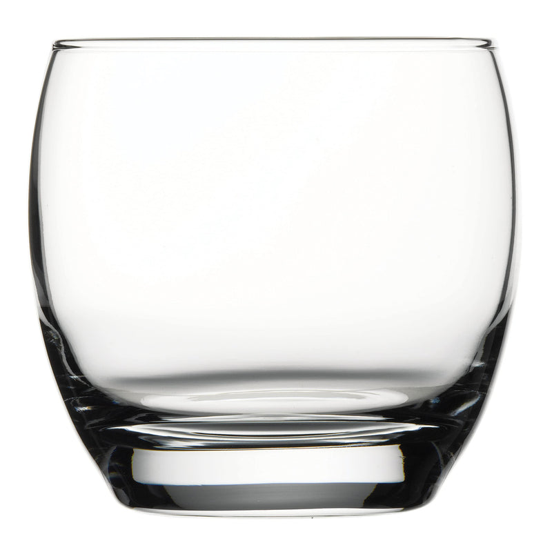 Pasabahce Clear Barrel Green Wiskey Glass Set Of 3 340cc