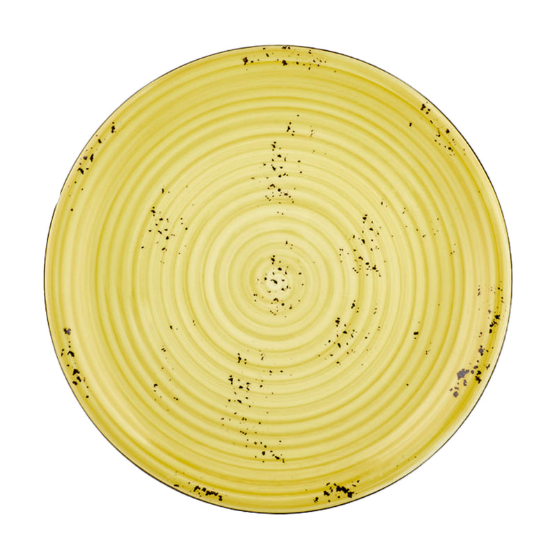 By Bone Yellow Stone Porcelain Sun Zest Flat Plate 23cm