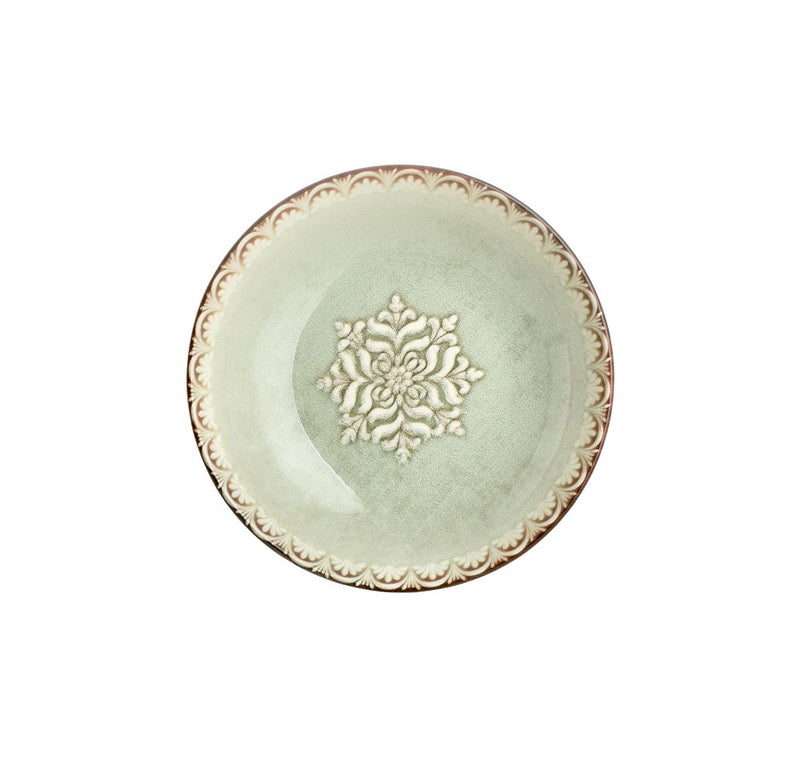 By Bone Green Porcelain Rome Zest Deep Plate 21cm