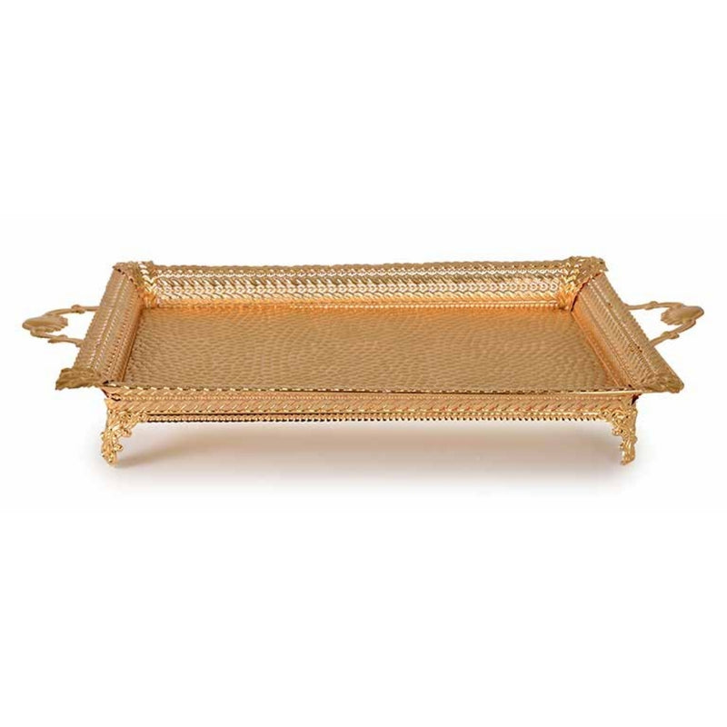 C Collection Gold  Burma Rectangular Tray  51X28