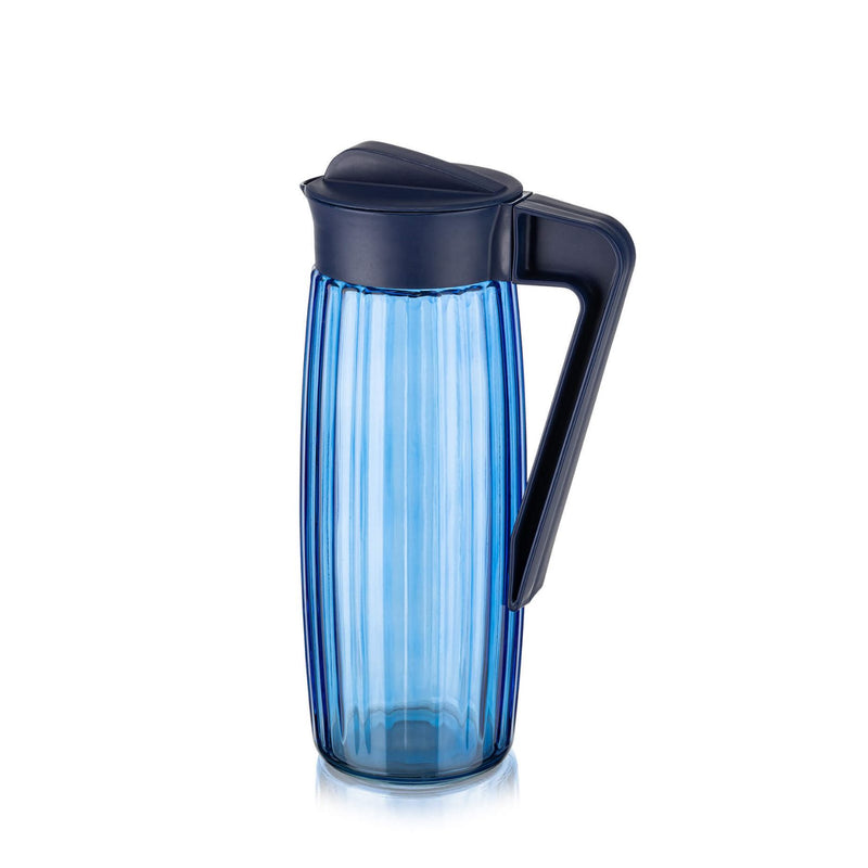 Qlux Blue Glass Boutique Jug With Handle 1600cc