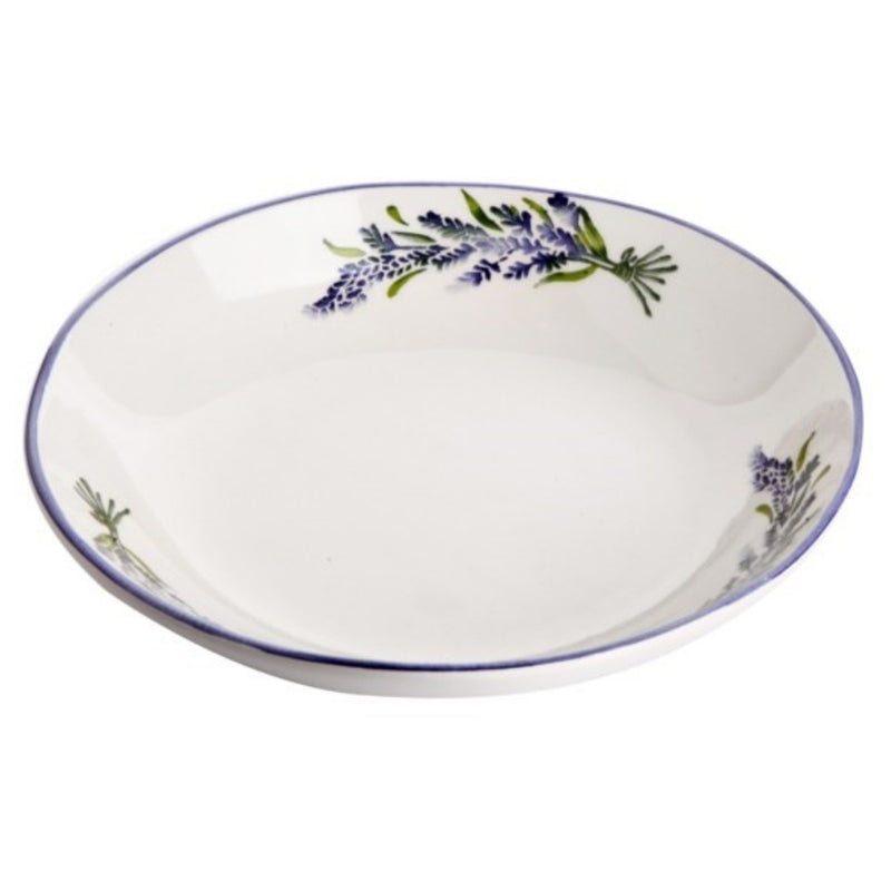 Balsa White Porcelain Cobalt Lavender Salad Bowl