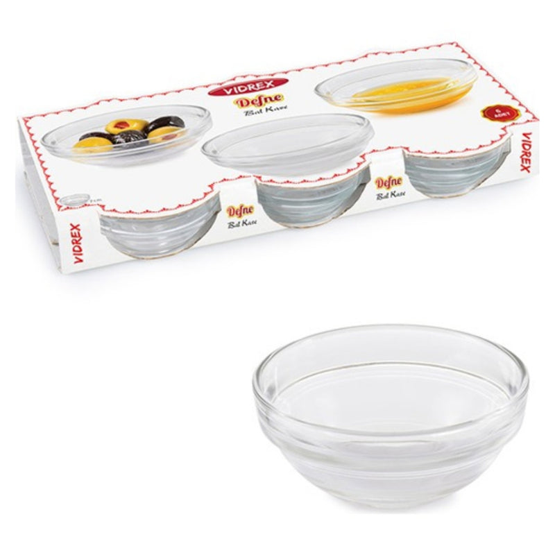 Defne Clear  Glass Vidrex Defne Mini Bowls Set of 6