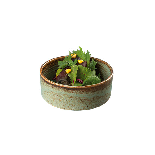 Bonna Green Brown Porcelain Coral Bowl 13cm