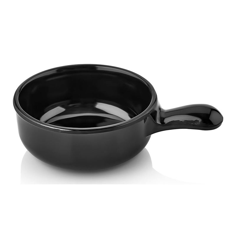 Formel Black Melamin Round Handled Sauce Bowl
