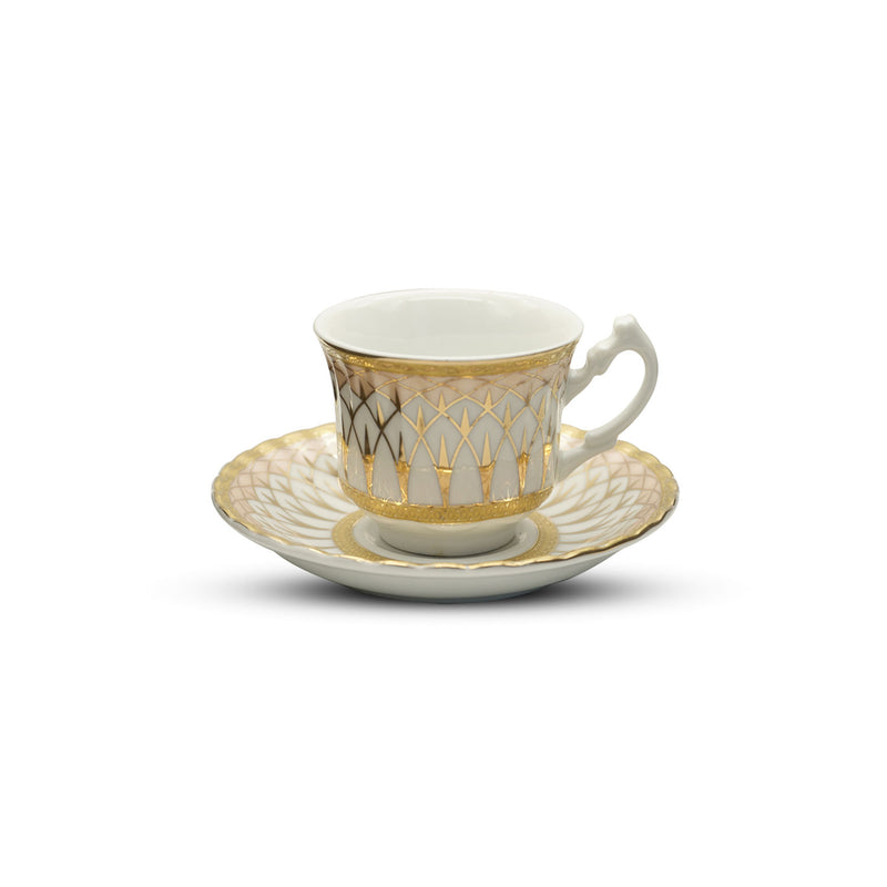 Ipek Patterned Porcelain Turkish Coffee Set 12pcs